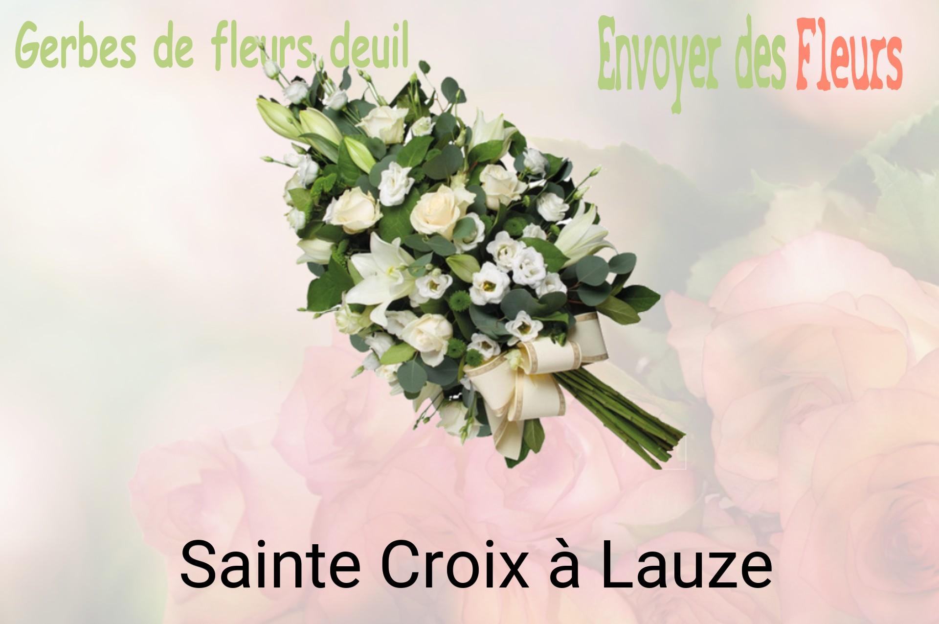 Gerbe de fleurs de deuil livrée à Sainte-Croix-à-Lauze